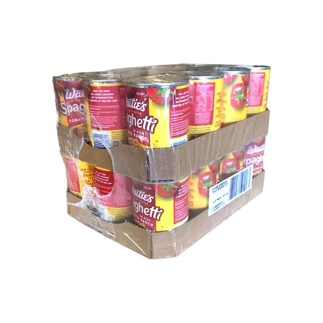 Watties Spaghetti Full Box 24x420g "PICKUP FROM AH LIKI WHOLESALE" - Samoamarket.com